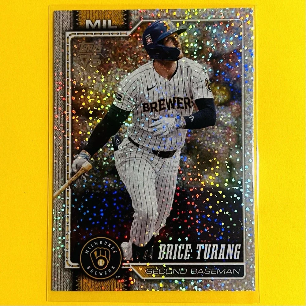 2026 Topps Series 1 Celebration Brice Turang #105 Confetti Foil‎ Brewers